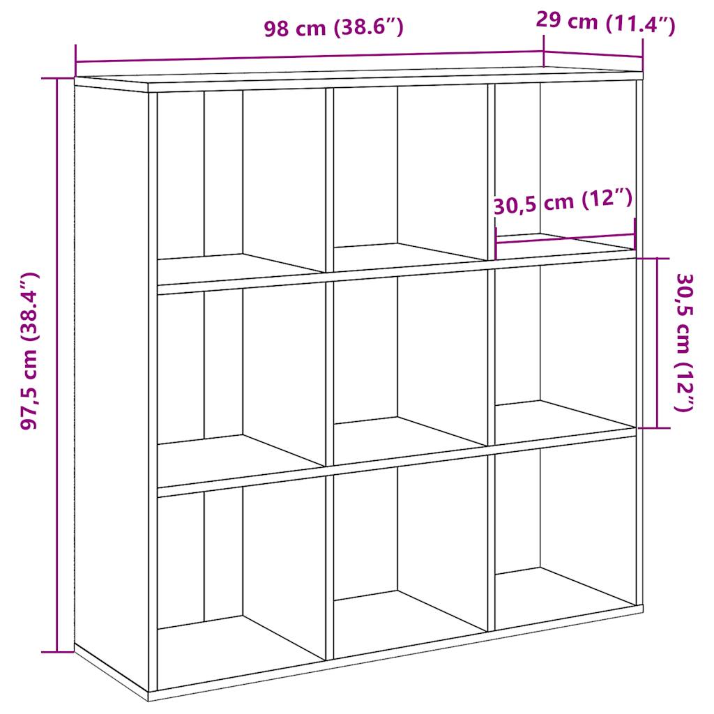 Bibliotecă, stejar artizanal, 98x29x97,5 cm