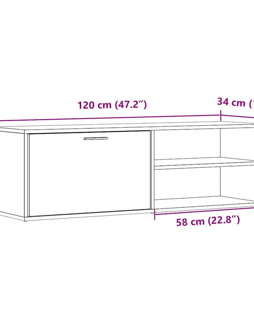 Încărcați imaginea în vizualizatorul Galerie, Dulap TV Lemn vechi 120x34x37 cm Lemn prelucrat
