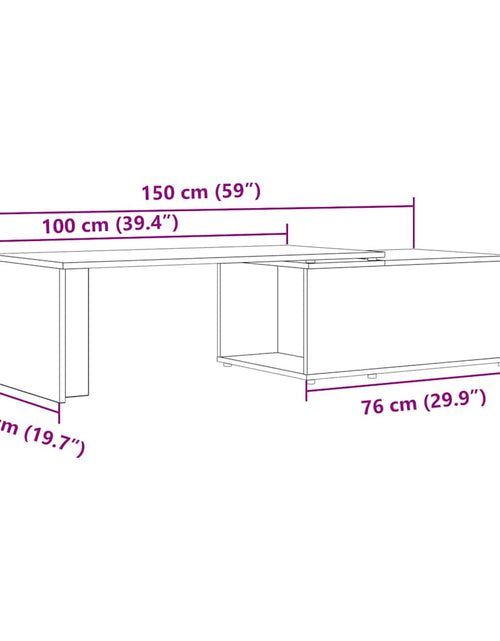 Încărcați imaginea în vizualizatorul Galerie, Măsuță de cafea, lemn vechi, 150 x 50 x 35 cm, PAL
