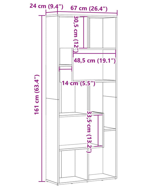 Încărcați imaginea în vizualizatorul Galerie, Bibliotecă, lemn vechi, 67x24x161 cm, lemn prelucrat
