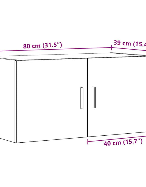 Încărcați imaginea în vizualizatorul Galerie, Dulap de perete din lemn vechi 80x39x40 cm din lemn prelucrat
