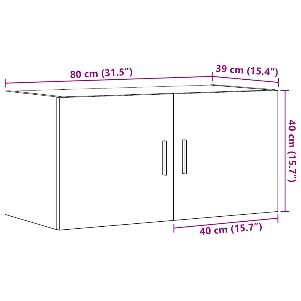 Dulap de perete din lemn vechi 80x39x40 cm din lemn prelucrat