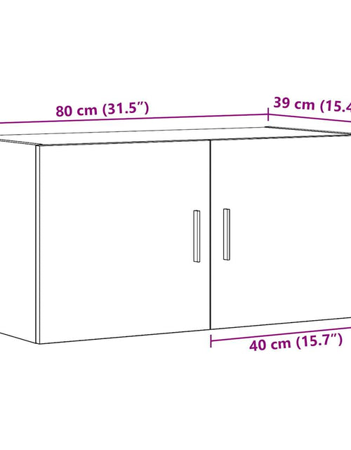Încărcați imaginea în vizualizatorul Galerie, Dulap de perete, stejar artizanal, 80x39x40 cm, lemn prelucrat
