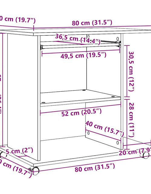 Загрузите изображение в средство просмотра галереи, Birou pentru computer lemn vechi 80x50x75 cm din lemn prelucrat
