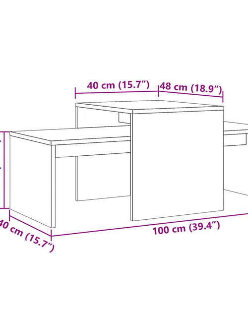 Загрузите изображение в средство просмотра галереи, Măsuță de cafea, lemn vechi, 100x48x40 cm, lemn prelucrat
