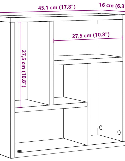 Încărcați imaginea în vizualizatorul Galerie, Raft de perete, lemn vechi, 45x16x45 cm, lemn prelucrat
