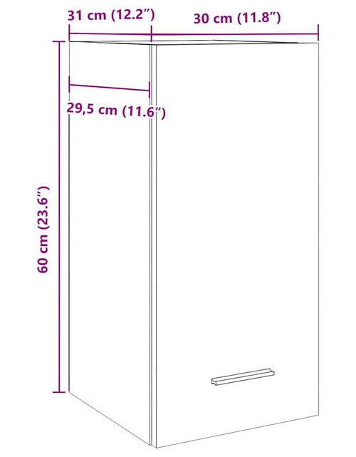 Загрузите изображение в средство просмотра галереи, Dulap suspendat, gri beton, 30x31x60 cm, PAL
