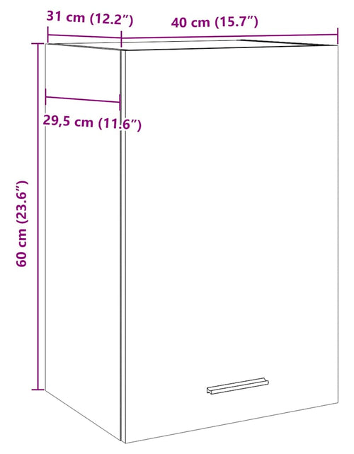 Загрузите изображение в средство просмотра галереи, Dulap suspendat, lemn vechi, 40x31x60 cm, lemn prelucrat
