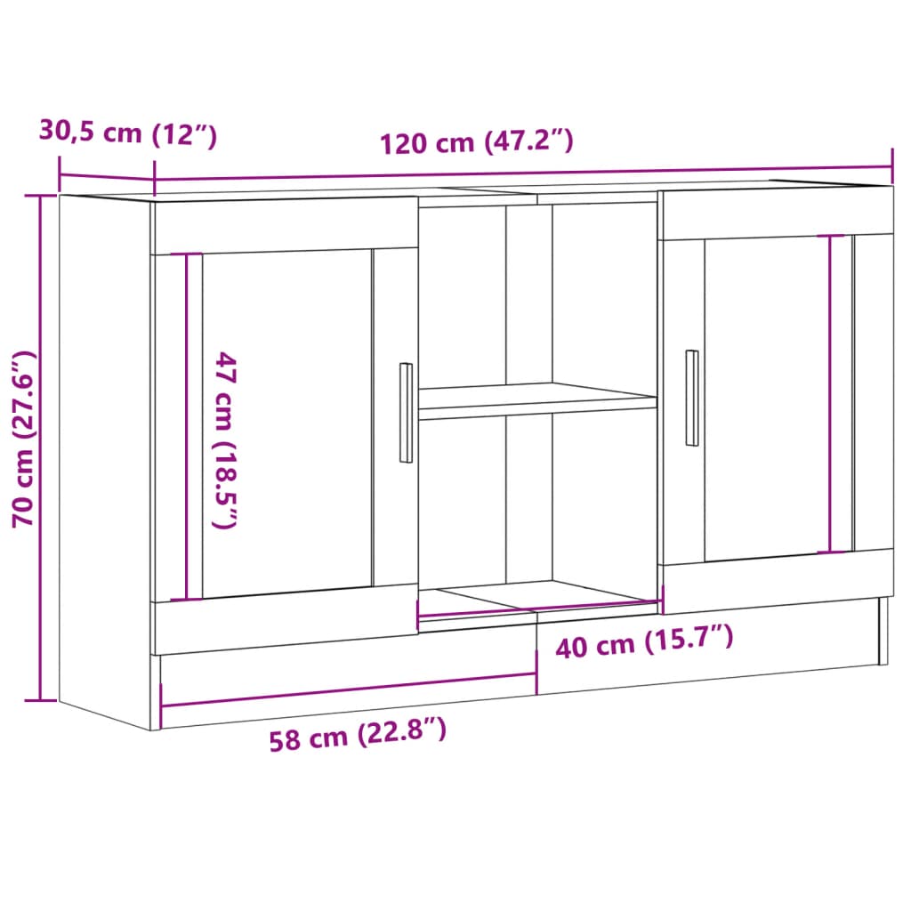 Dulap, lemn vechi, 120x30,5x70 cm, lemn prelucrat