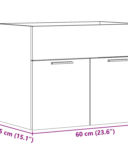 Încărcați imaginea în vizualizatorul Galerie, Dulap de chiuvetă, stejar Sonoma, 60x38,5x46 cm, PAL
