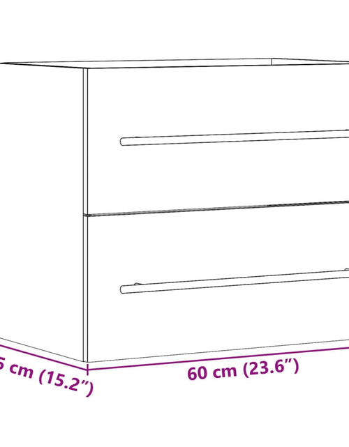 Încărcați imaginea în vizualizatorul Galerie, Dulap de chiuvetă, stejar sonoma, 60x38,5x48 cm, PAL
