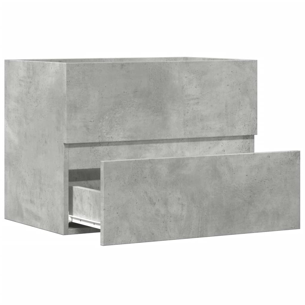 Dulap pentru baie, gri beton, 60x38,5x45 cm, lemn prelucrat