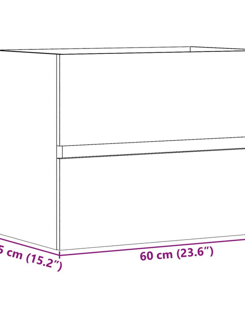 Încărcați imaginea în vizualizatorul Galerie, Dulap pentru baie, gri beton, 60x38,5x45 cm, lemn prelucrat
