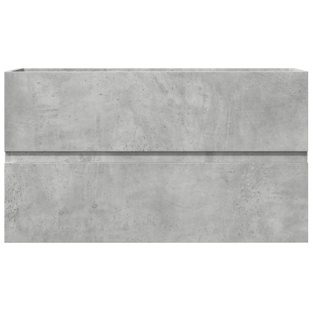 Dulap suspendat de baie, gri beton 80x38,5x45 cm lemn prelucrat