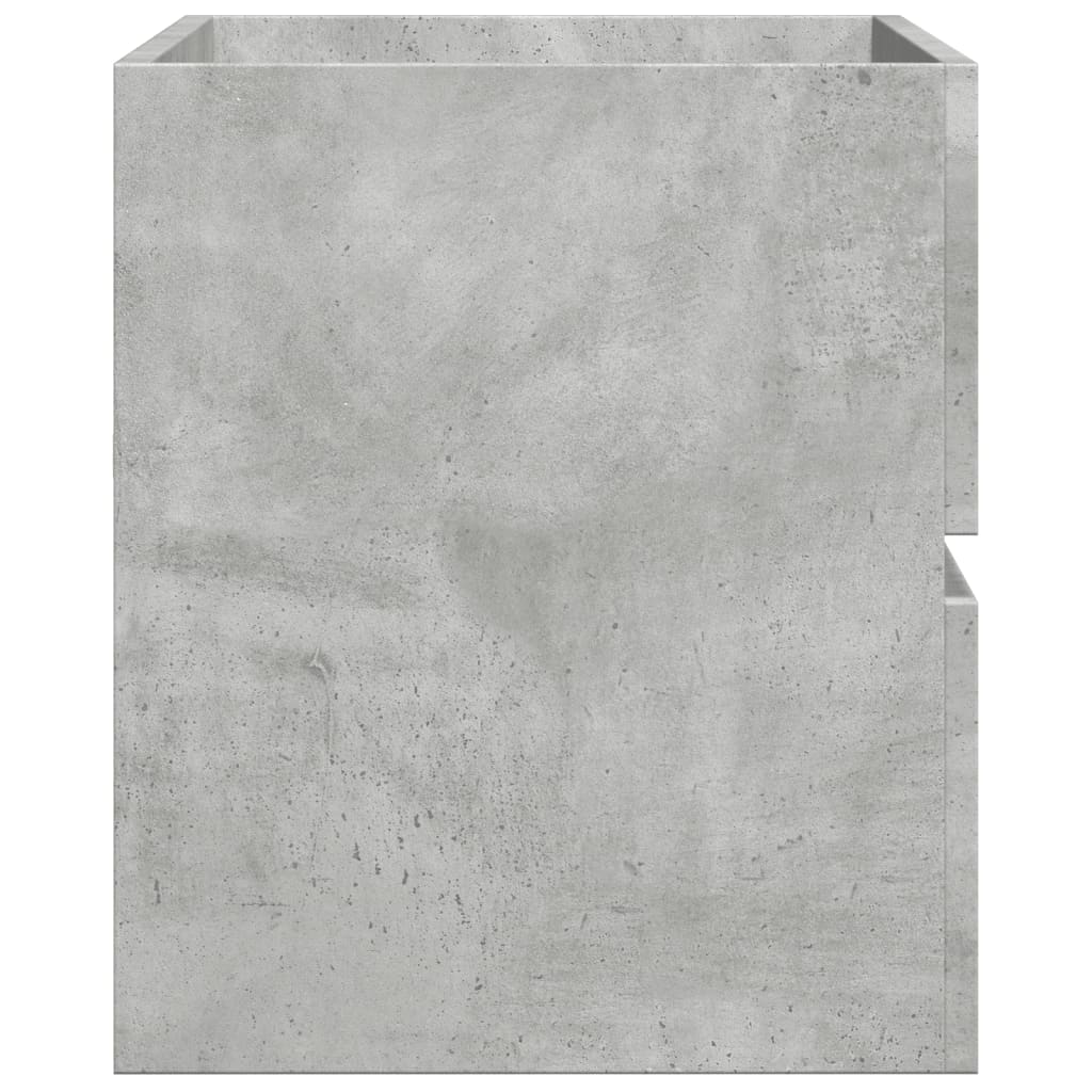 Dulap suspendat de baie, gri beton 80x38,5x45 cm lemn prelucrat