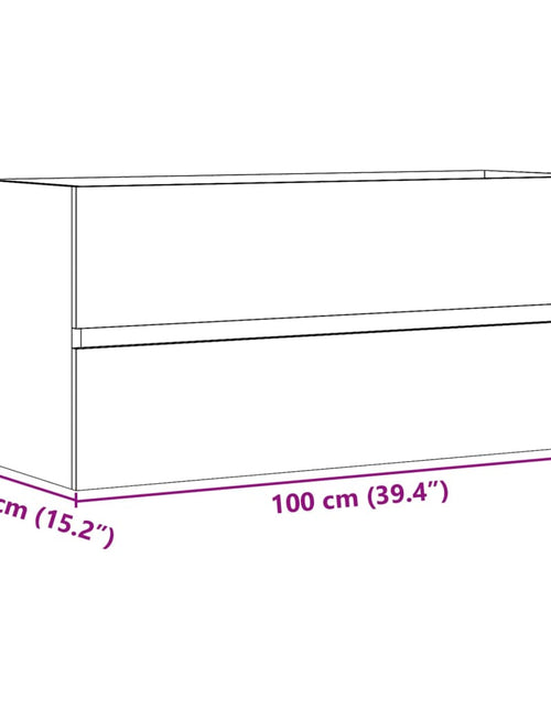 Încărcați imaginea în vizualizatorul Galerie, Dulap chiuvetă, lemn vechi, 100x38,5x45 cm, lemn prelucrat
