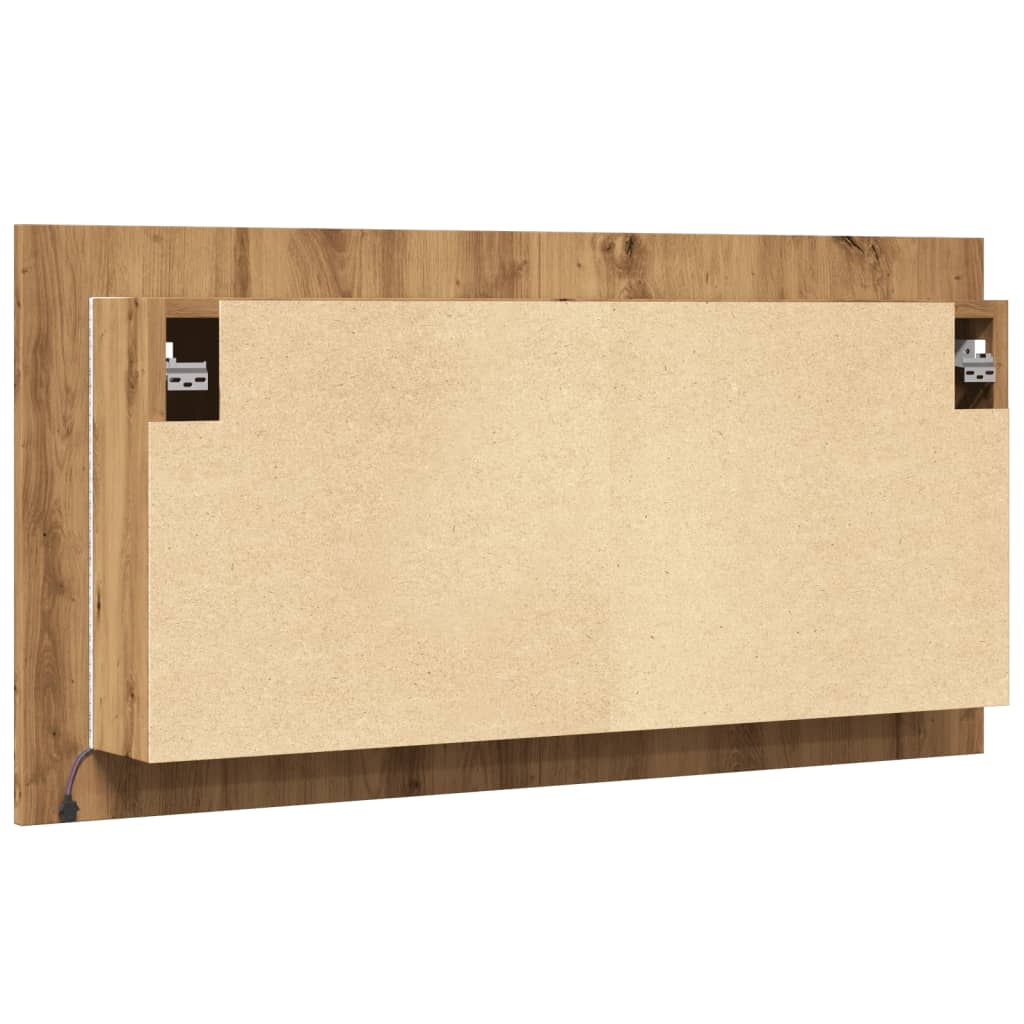 Dulap cu oglindă & LED stejar artizanal 90x12x45 cm lemn