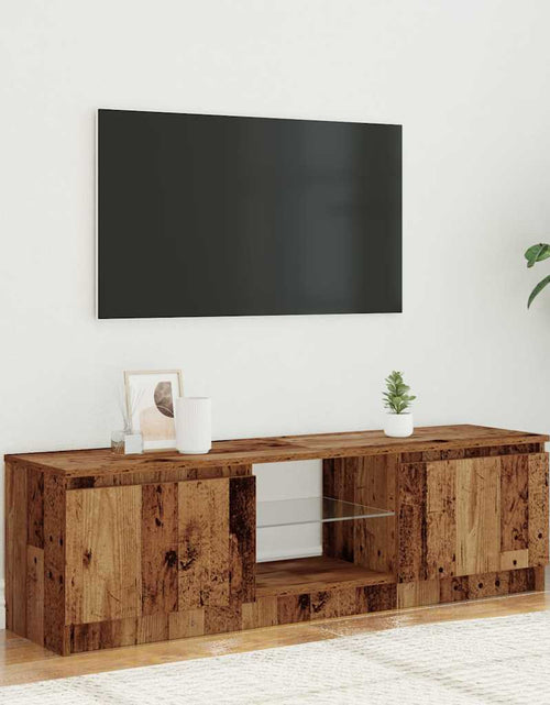 Загрузите изображение в средство просмотра галереи, Dulap TV cu lumini LED lemn vechi 140x40x35,5 cm lemn prelucrat
