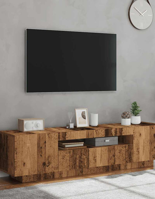 Загрузите изображение в средство просмотра галереи, Dulap TV cu lumini LED lemn vechi 160x35x40 cm lemn prelucrat
