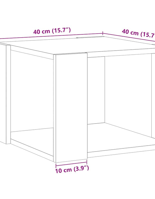Загрузите изображение в средство просмотра галереи, Masă de cafea, lemn vechi, 40x40x30 cm, lemn compozit
