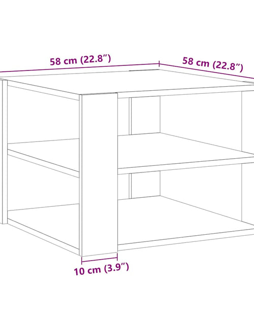 Încărcați imaginea în vizualizatorul Galerie, Măsuță de cafea, lemn vechi, 58x58x40 cm, lemn prelucrat
