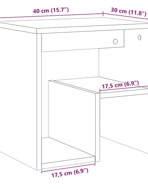 Загрузите изображение в средство просмотра галереи, Noptieră, lemn învechit, 40x30x40 cm, lemn prelucrat
