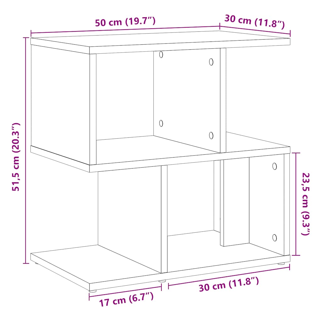 Noptiere 2 buc. stejar artizanal 50x30x51,5 cm lemn prelucrat