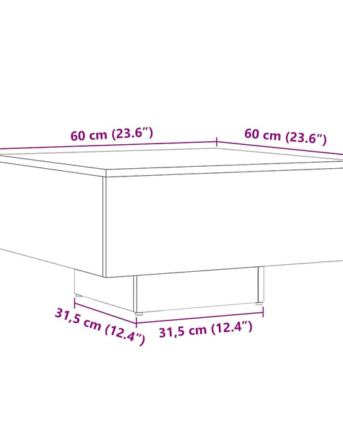 Încărcați imaginea în vizualizatorul Galerie, Măsuță de cafea, lemn vechi, 60x60x31,5 cm, lemn prelucrat
