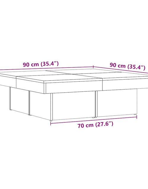 Загрузите изображение в средство просмотра галереи, Măsuță de cafea, lemn vechi, 90x90x28 cm, lemn prelucrat
