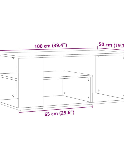 Загрузите изображение в средство просмотра галереи, Măsuță de cafea, lemn vechi, 100x50x40 cm, lemn prelucrat
