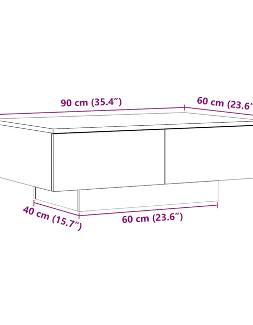Загрузите изображение в средство просмотра галереи, Măsuță cafea, stejar artizanal, 90x60x31 cm, lemn prelucrat
