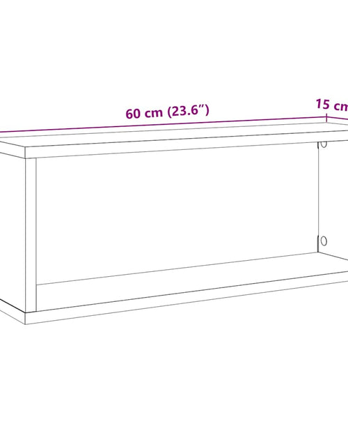 Încărcați imaginea în vizualizatorul Galerie, Rafturi perete cub 4 buc. lemn vechi 60x15x23cm, lemn prelucrat
