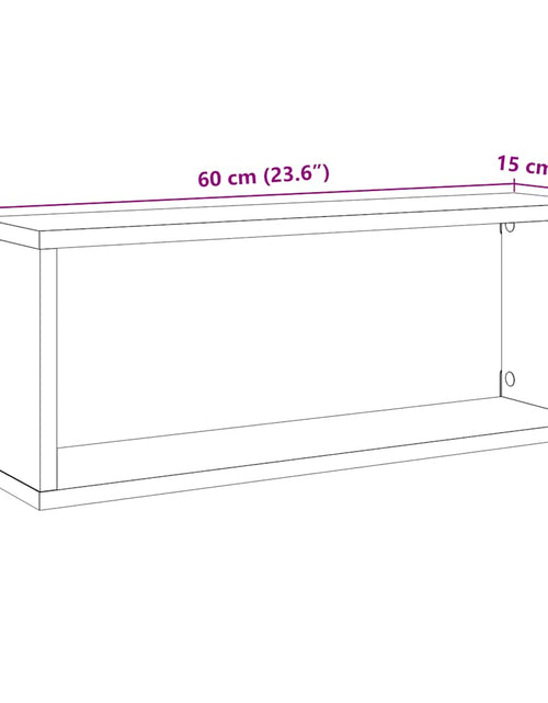Încărcați imaginea în vizualizatorul Galerie, Rafturi perete cub 6 buc. lemn vechi 60x15x23cm, lemn prelucrat

