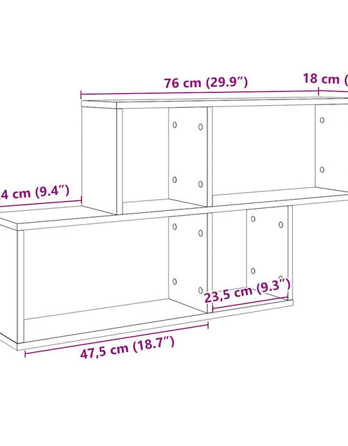 Încărcați imaginea în vizualizatorul Galerie, Raft de perete, stejar artizanal, 100x18x53 cm, lemn prelucrat
