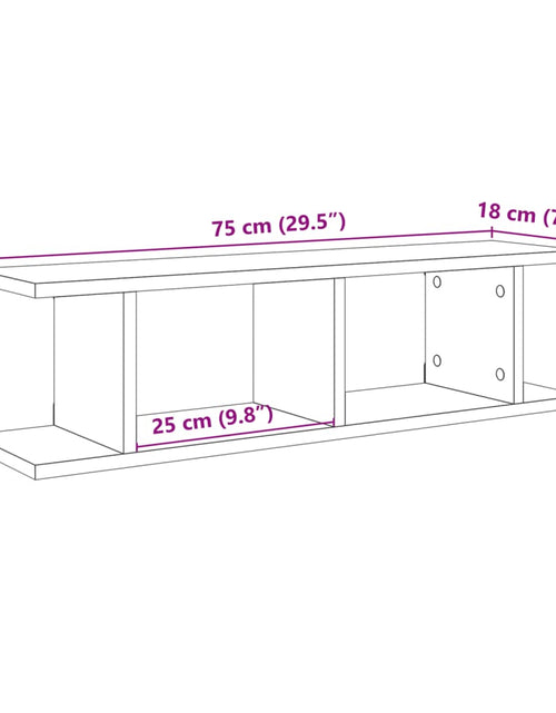Încărcați imaginea în vizualizatorul Galerie, Rafturi de perete 2 buc. lemn vechi 75x18x20 cm, lemn prelucrat
