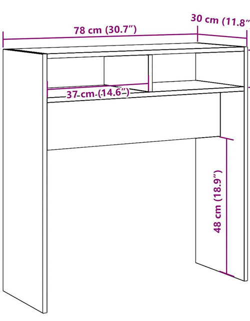 Încărcați imaginea în vizualizatorul Galerie, Masă consolă, Lemn vechi, 78x30x80 cm, PAL
