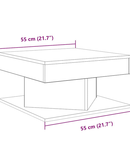 Загрузите изображение в средство просмотра галереи, Măsuță de cafea, stejar artizanal, 55x55x30 cm, lemn prelucrat
