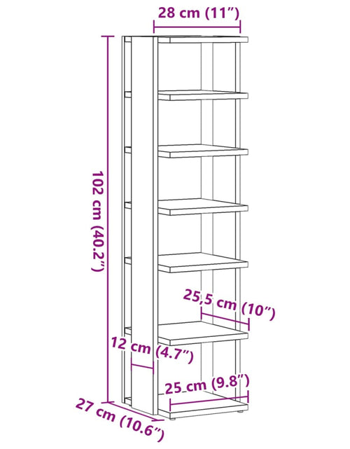 Încărcați imaginea în vizualizatorul Galerie, Pantofar, stejar artizanal, 28x27x102 cm lemn prelucrat
