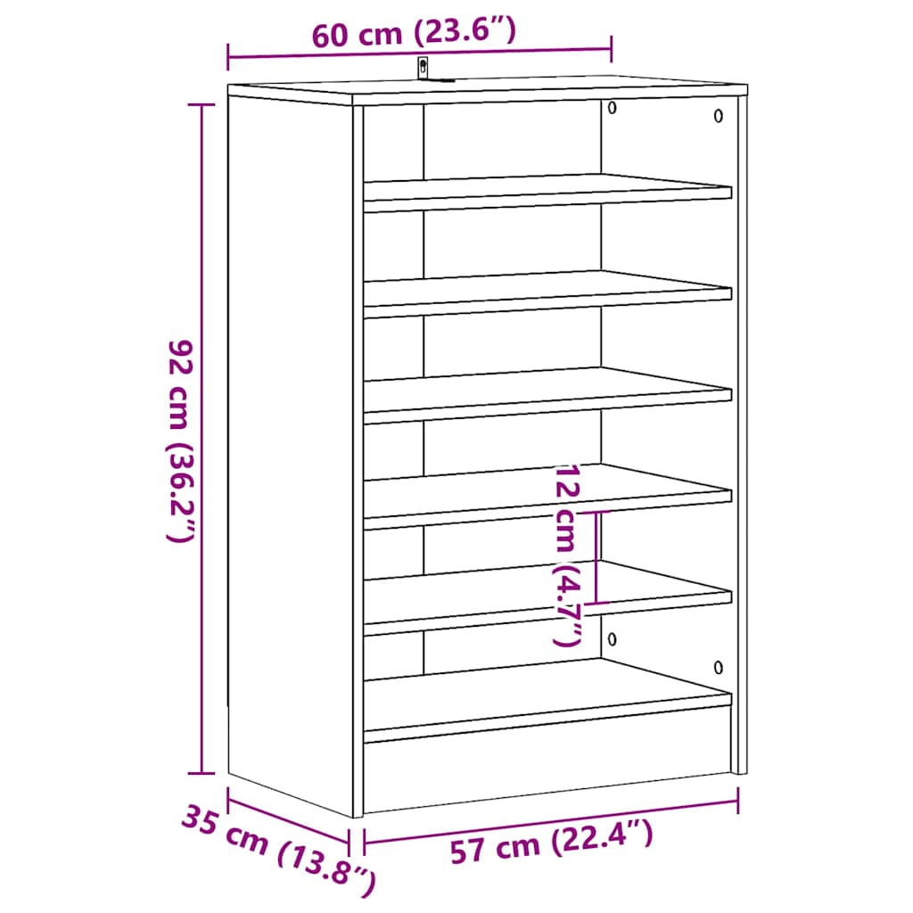 Pantofar, lemn vechi, 60x35x92 cm, lemn prelucrat