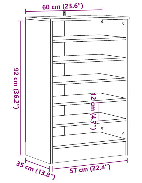 Загрузите изображение в средство просмотра галереи, Pantofar, stejar artizanal, 60x35x92 cm lemn prelucrat

