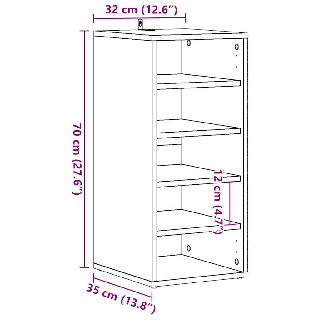 Pantofar, lemn vechi, 32x35x70 cm, lemn prelucrat