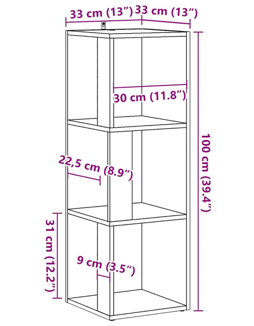 Încărcați imaginea în vizualizatorul Galerie, Dulap de colț Artisan Stejar 33x33x100 cm Lemn prelucrat
