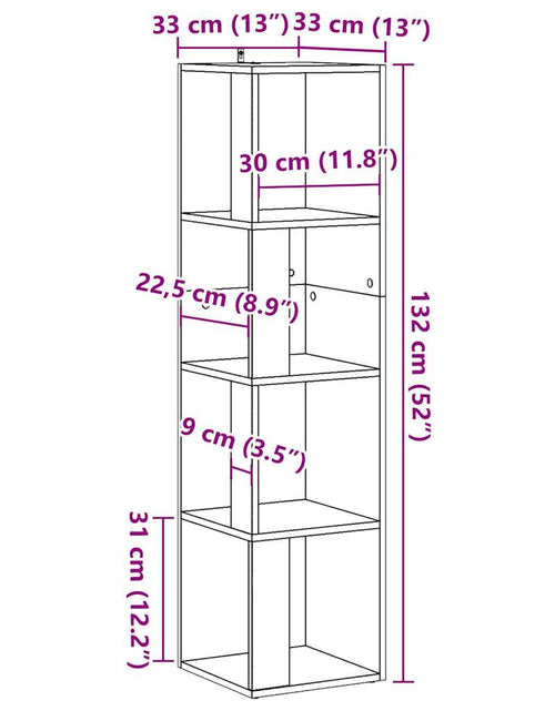 Încărcați imaginea în vizualizatorul Galerie, Dulap colțar, Stejar artizanal, 33x33x132 cm, lemn prelucrat

