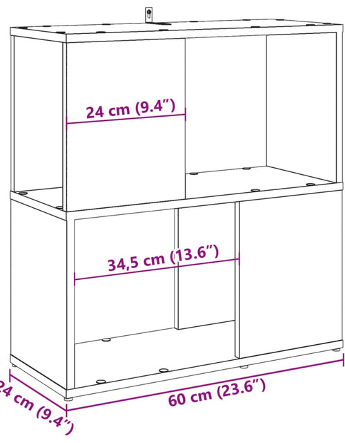 Загрузите изображение в средство просмотра галереи, Bibliotecă, lemn vechi, 60x24x63 cm, lemn prelucrat
