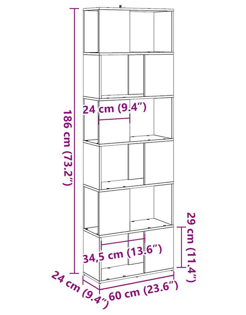 Загрузите изображение в средство просмотра галереи, Bibliotecă/Separator de cameră, Lemn vechi, 60x24x186 cm
