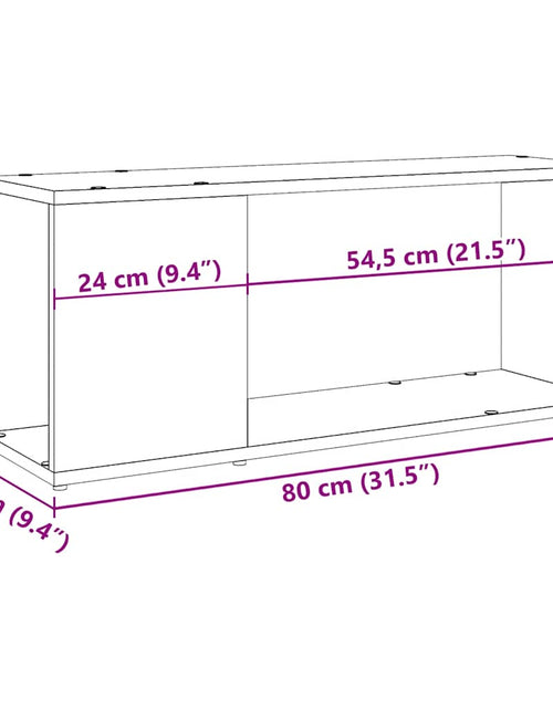 Încărcați imaginea în vizualizatorul Galerie, Comodă TV, stejar artizanal,80x24x32cm, lemn prelucrat
