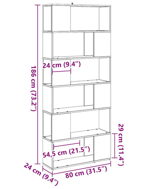 Загрузите изображение в средство просмотра галереи, Bibliotecă/Separator de cameră, Lemn vechi, 80x24x186 cm
