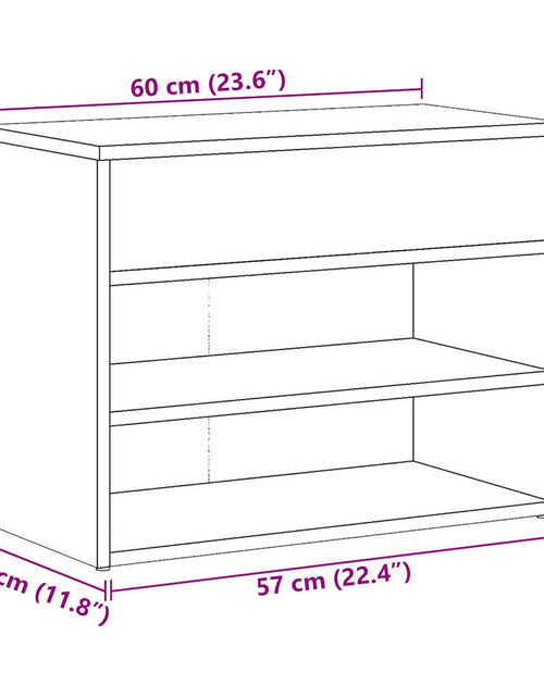 Загрузите изображение в средство просмотра галереи, Banchetă pantofar, lemn vechi, 60x30x45 cm, lemn prelucrat
