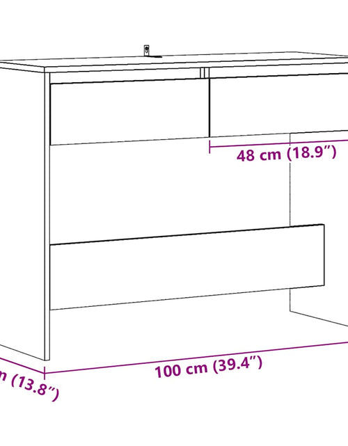 Загрузите изображение в средство просмотра галереи, Masă consolă, lemn vechi, 100x35x76,5 cm, lemn prelucrat
