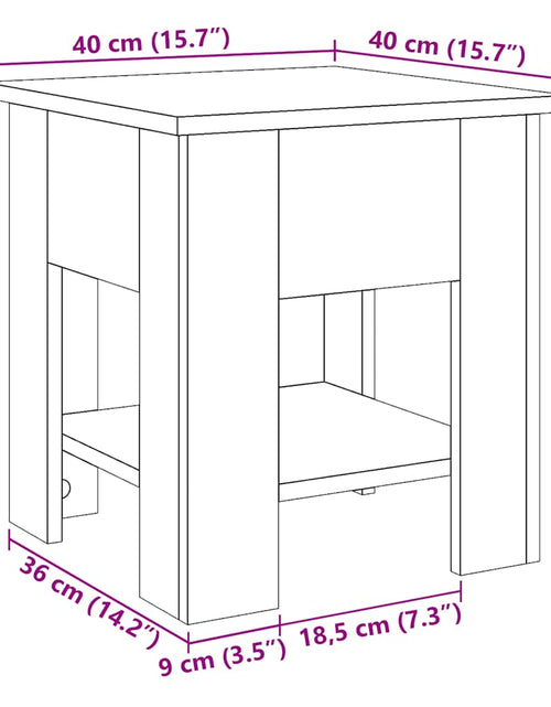 Загрузите изображение в средство просмотра галереи, Măsuță de cafea, lemn vechi, 40x40x42 cm, lemn prelucrat

